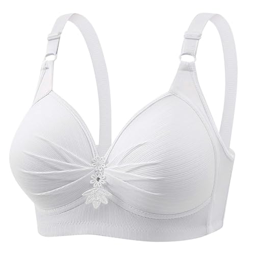 4 Pack Bras for Women Full Support No Underwire Seamless Wireless Breathable Everyday Bras Plus Size Push Up Bralette