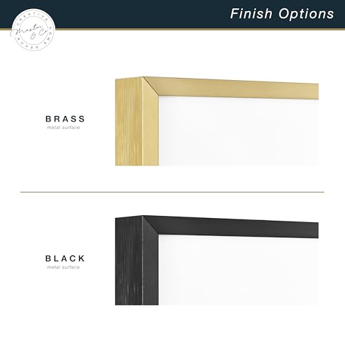 MCS Master & Co. Foundry Metal 8x10 Matted Picture Frame with 4x6 Photo Display, Black Vertical & Horizontal Wall Hanging ...