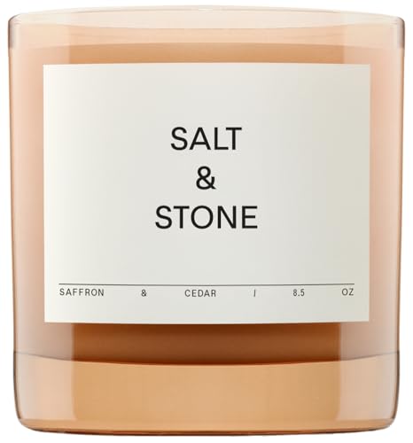 Salt & Stone Scented Candle for Women & Men | Coconut & Soy Blend Wax | Hand-Poured, Aromatic & Fragrant | 100% Cotton Wic...
