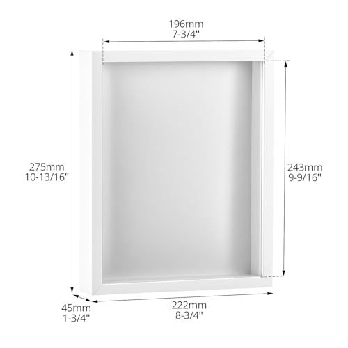 QWORK 8 x 10in Shadow Box Picture Frames - MDF Wood with Acrylic Front, 3 Pack Square Shadow Boxes Display Cases for Photo...