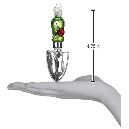 Old World Christmas Garden Trowel Glass Blown Ornament for Christmas Tree, Handcrafted Holiday Decoration, Garden Collection