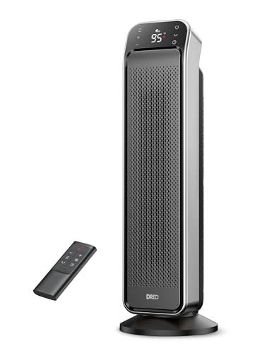 DREO Space Heater Indoor, 25" 11.5ft/s Fast Portable Room Heater with Remote and Thermostat, 3 Modes, Overheating & Tip-Ov...