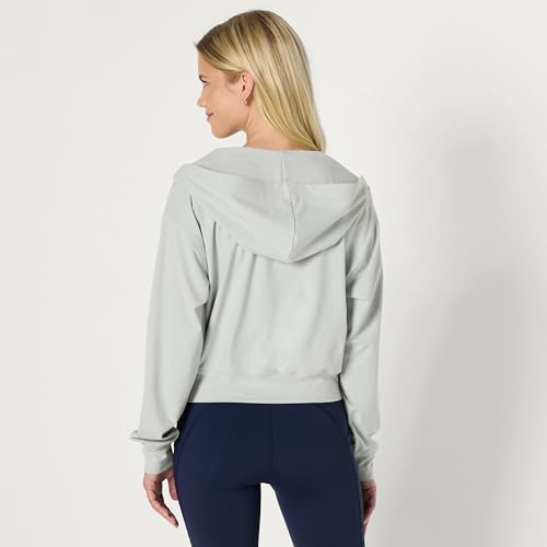 Amazon Essentials Women's Athletic Soft Performance Lightweight Cropped Zip Up Workout Hoodie