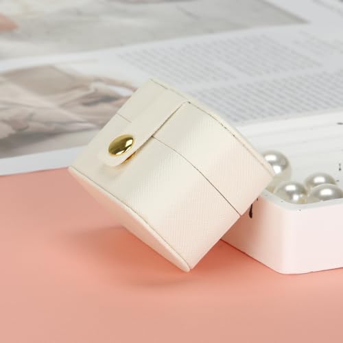 KUKUVR Small Travel Jewelry Box For Ring Stud Earring, Mini Jewelry Ring Holder for Multiple Rings, Portable Jewelry Stora...