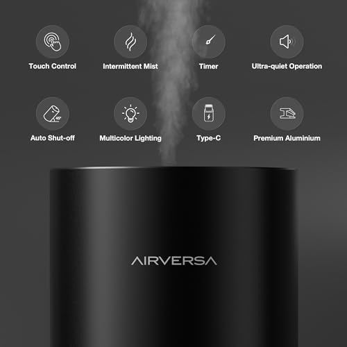 Airversa Waterless Essential Oil Diffuser for Home Room Desk Car Air Freshener Diffuser, Up to 600 sq ft, Battery Operate...