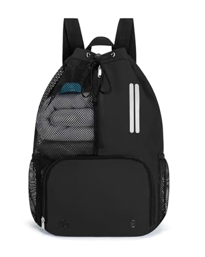 ecosmile Swim Bag Mesh Drawstring Backpack with Shoe Compartment & Wet Pocket Waterproof Beach Backpack Pool Bag for Swimm...