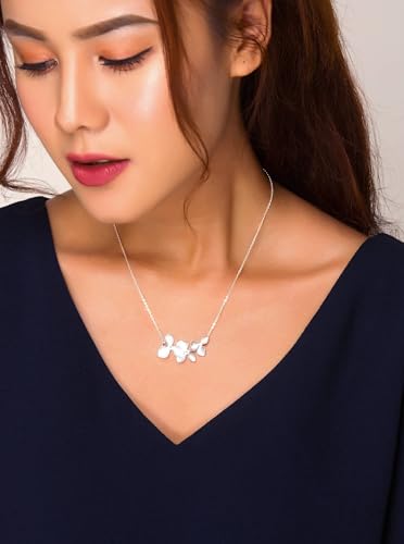 HotMixCold Elegant Dainty Trio Orchid Flower Necklace Available in Silver, Gold or Rose Gold