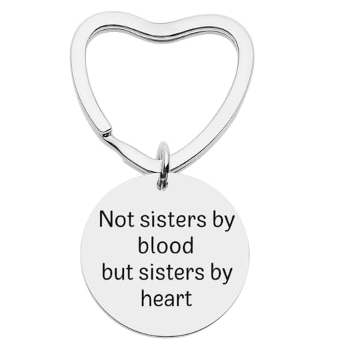 Infinity Collection Not Sisters by Blood but Sisters by Heart Keychain – Best Friend Gift, Soul Sister Jewelry, Bonus Sist...