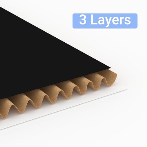 Wtrgas Black 12x9x4 Shipping Boxes Set of 25, Corrugated Cardboard Mailer Boxes for Small Business Shipping, for Modern Bu...