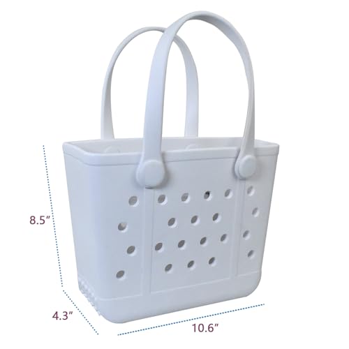 Addoklm Lightweight Extra large Rubber Beach Bag Small mini Tote Bag for Gym Waterproof medium Open Handbag for Pool Sports
