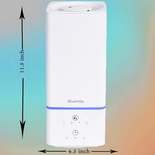 BlueHills 2000 ML Essential Oil Diffuser Humidifier Combo Square White Aroma Diffuser for Large Room Home 2 Liter Extra La...