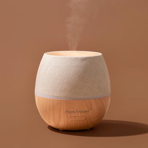 Plant Therapy Drift Linen Essential Oil Diffuser, Stylish Linen Cover Adds a Soft, Natural Touch to Any Space, Intermitten...