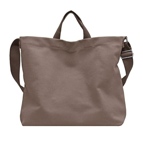 Women's Canvas Tote Bag inside Out Bag with Adjustable Crossbody Strap for Work Travel Shopping Durable Handbag for Men