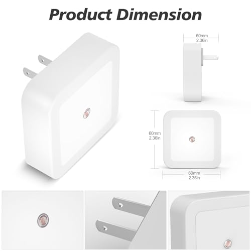 Sujeet Night Light, Night Lights Plug into Wall 8-Pack, Nightlight Plug in Night Light, Dusk to Dawn Night Lamp Led (Warm ...