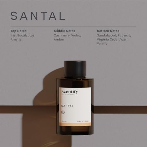 Scentify Santal Aroma Oil Refill Scent for Oil Diffusers - Iris, Amber, Sandalwood, Cedar Scents - Luxurious Relaxing Arom...