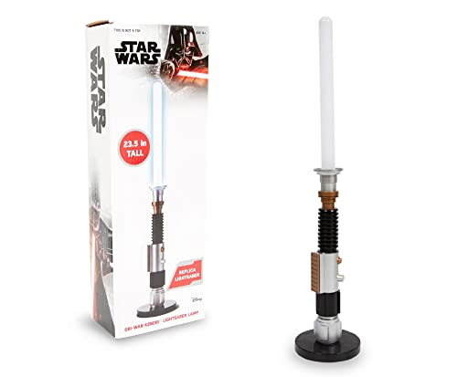 Star Wars OBI-Wan Kenobi Blue Lightsaber 24-Inch Desktop LED Mood Light | Nightstand Table Lamp for Bedroom, Desk, Playroo...