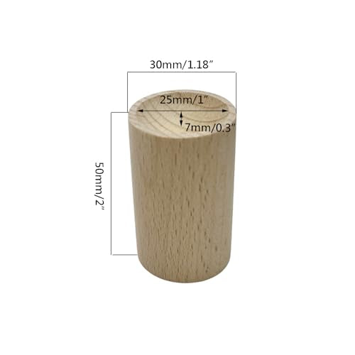 Yuqim 6 Pcs Wood Essential Oil Diffusers, Small Wood Fragrance DIffusers Wooden Aromatherapy Round Diffuser Car Oil Diffus...