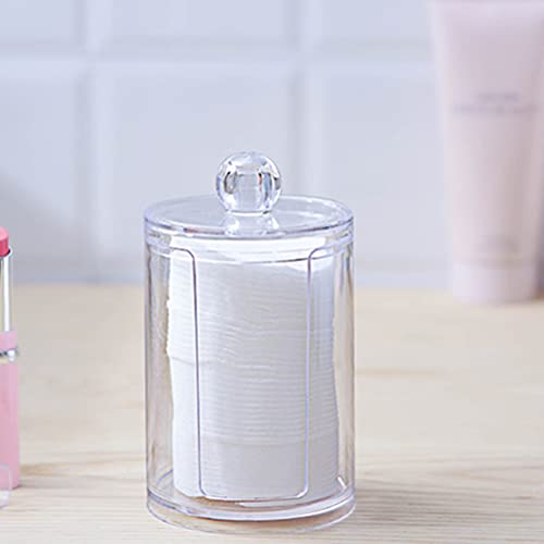 Cotton Swab Container and Cotton Pad Storage Box Double Layer Plastic with Lid, Desktop Organizer for Makeup Removal and B...