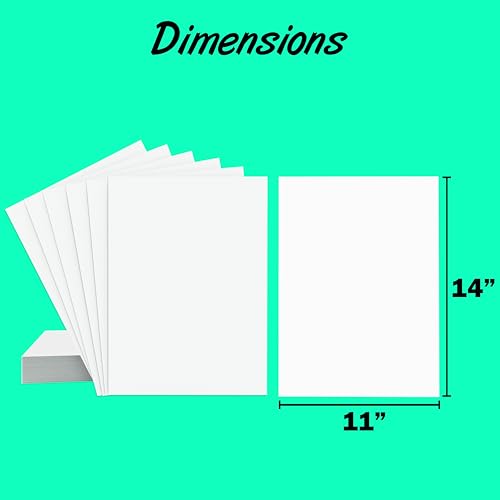 Poster Board White Poster Paper 11x14 Large Poster Board Bulk School Supplies 100 Pack (White 11x14)