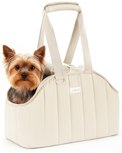 Pecute Cat Purse Carrier, Lightweight Cat Carriers for Small Cats with Large Pockets, Cat Soft-Sided Carriers up to 6.6lb...