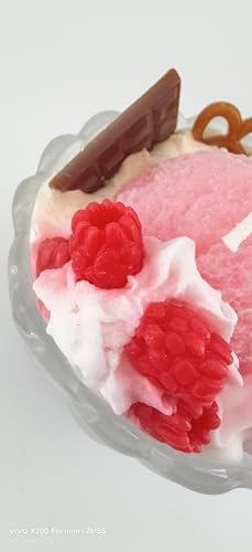 Generic Ice Cream Aromatherapy Candles, Glass Goblet, Decorative Dessert Shape, Fruits Fragrance, Birthday Festival Gift (...