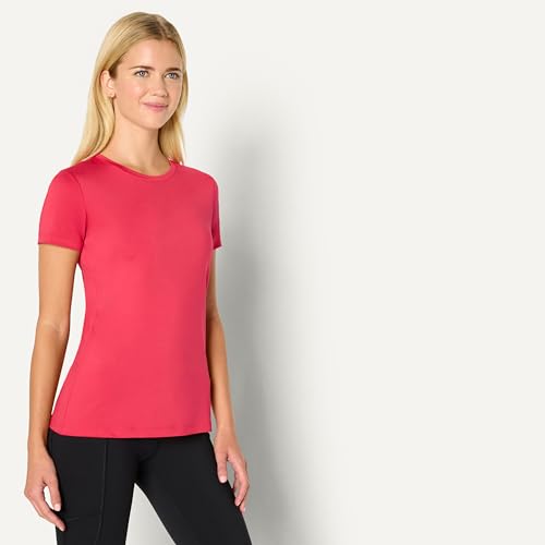 Amazon Essentials Women's Active Quick Dry Tech Stretch Short-Sleeve Crewneck T-Shirt, Multipacks