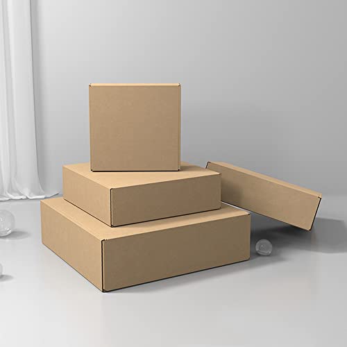 7x6x3 inch Shipping Boxes Pack of 25，Livejun Brown Corrugated Cardboard Box Mailer Boxes for Packaging Small Business Ship...