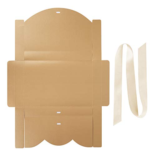 10Pcs Gift Boxes with Ribbon Bowknot Kraft Paper Gift Bag Envelope Wrapping Box Scarf Lingerie Necklace Shirt Gift Packagi...