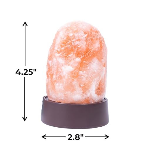 Fizz Creations Teeny Town Miniature Himalayan Salt Lamp – Battery-Operated LED Mood Light with Carry Case – Ideal for Desk...