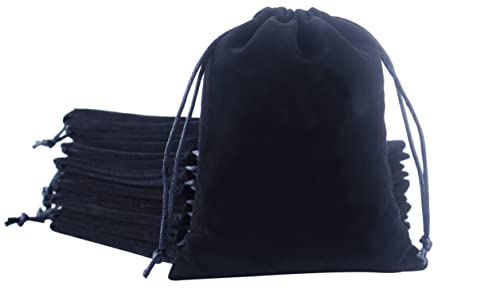 Sansam Small Velvet Drawstring Gift Bag – 20pcs Jewelry & Accessory Pouch for Bracelets, Necklaces & Gifts, Reusable with ...