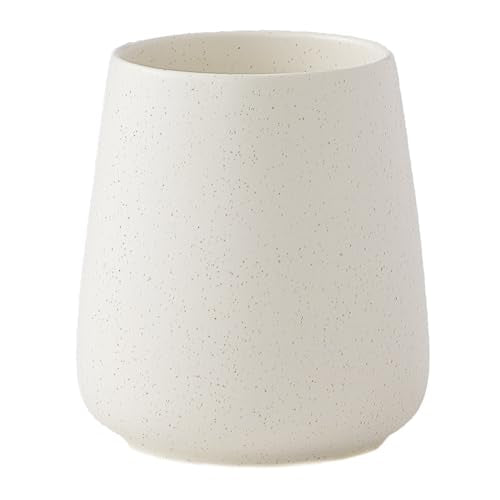 Beige Toothbrush Holder for Bathroom - Ceramic Tooth Brushing Holders, Toothbrush Cup, Toothpaste Organizer for Bathroom C...