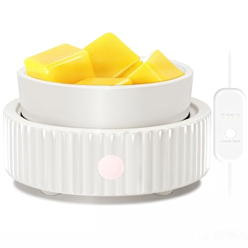 Wax Melt Warmer with 4 Timer & PTC Heating- Ceramic Fragrance 3-in-1 Oil Burner Electric Candle Wax Melter for Home Office...