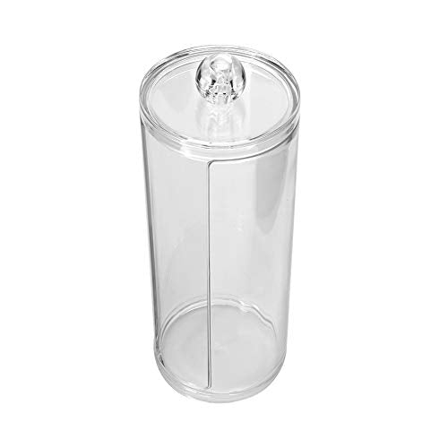 Acrylic Makeup Cotton Pads Storage Box with Lid, Cosmetic Organizer for Cotton Swabs, Beauty Supplies & Home Accessories