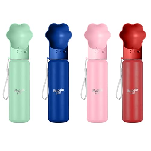 Waggle Bottle Stainless Steel Dog Travel Water Bottle, Vacuum Insulated Portable Dog Water Dispenser, Large Bottle with Dr...