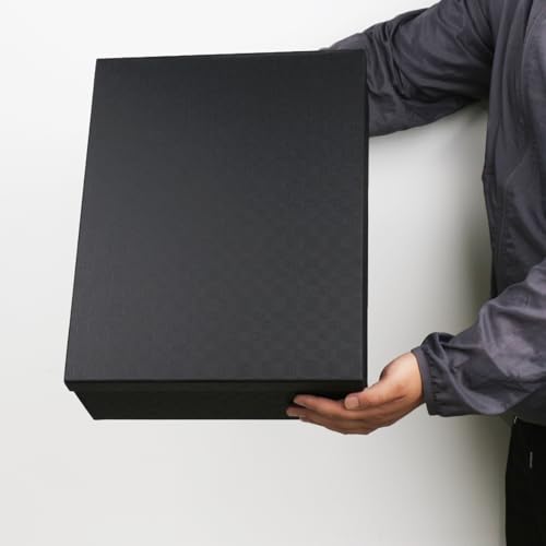 YINUOYOUJIA Large Gift Box 16.5x13x5.5 inches,Black Gift Boxes with Lids for Presents,Birthday,Valentine's Day,Mother's Da...