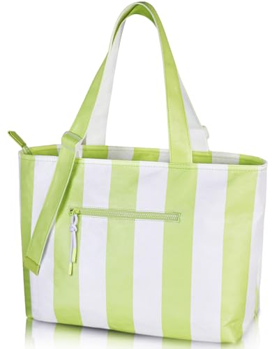 HOMESPON Large Waterproof Beach Bag for Women Pool Bags with Wet Compartment Lightweight Tote for Work Travel Weekends