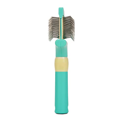 GROOMERSPRO Jelly Pet Double Sided Slicker Brush, Longer Pin, Flexible Head, Fine/Coarse Sides, Removes Unwanted Tangles, ...