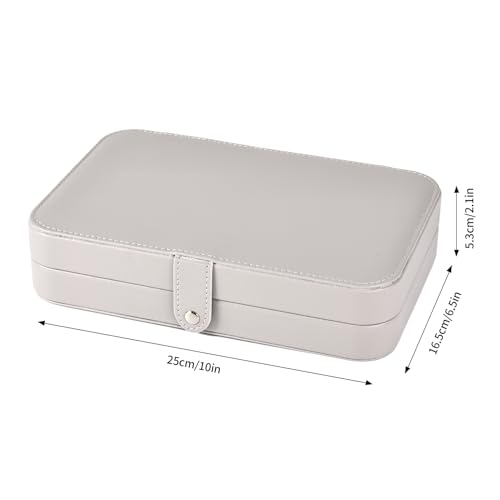 Luxury Small Travel Jewelry Box with Earring Compartments, Rectangle Jewellery Organizer Case for Women,Valentine's Day Gi...