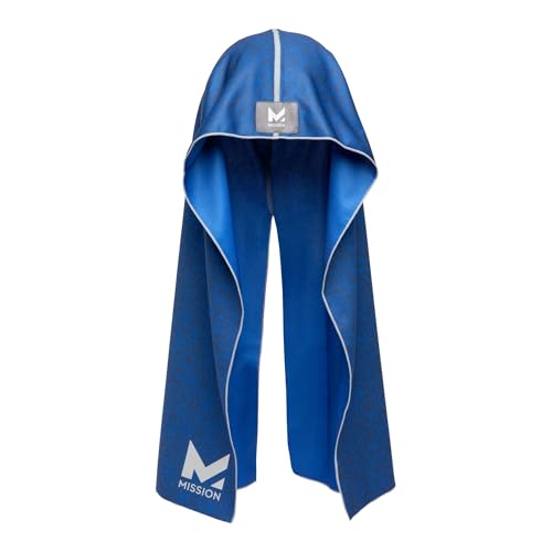 MISSION Cooling Hoodie Towel, Evaporative Cool Technology, Cools Instantly When Wet, UPF 50 Sun Protection, Contours Your ...