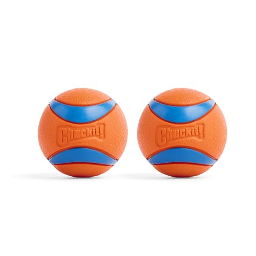 Chuckit! Ultra Ball Dog Toy - Medium Bouncy Fetch Balls For Dogs 20-60 lbs - Made from Durable Rubber - Floating Water Pet...