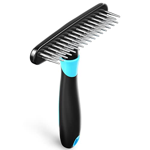 DOGI Deshedding Brush - Undercoat Rake for Dogs, Cats, Matted, Short, Long Hair Coats - Double Row Stainless Steel Pins - ...