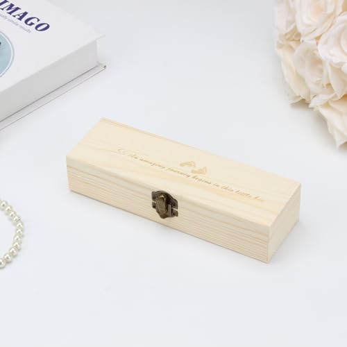 KCGANI Pregnancy Test Keepsake Box, Surprise Wooden Pregnancy Announcement Presents Box for Dad Grandparents Husband, Wood...