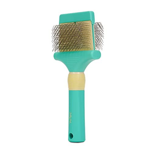 GROOMERSPRO Jelly Pet Double Sided Slicker Brush, Longer Pin, Flexible Head, Fine/Coarse Sides, Removes Unwanted Tangles, ...