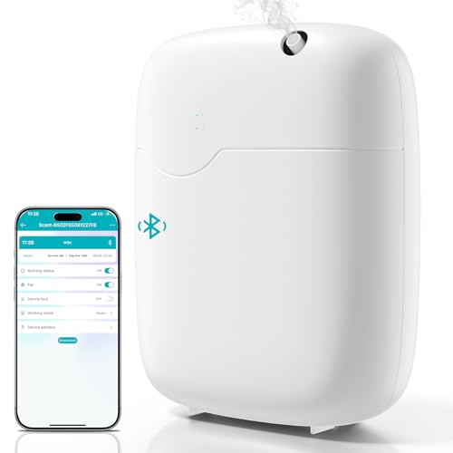 Waterless Essential Oil Diffuser - 3000 Sq.Ft Coverage, 400ml Capacity Scent Diffuser Machine for Aromatherapy, App Contro...
