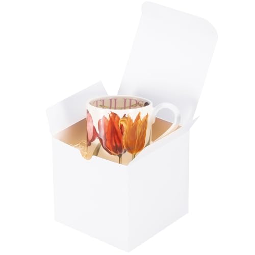 UnicoPak 10 Pack 5x5x5 Gift Boxes, Sturdy Small White Gift Boxes for Presents, Ornaments, Candles, Mugs, Easy Pop-up Assem...