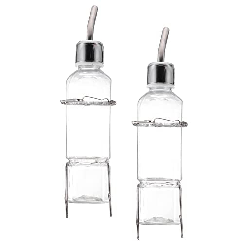 balacoo 2 Pcs 180ml Guinea Pig Water Bottle: Plastic Automatic Rabbit Water Feeder Hanging Fountains No-drip Pet Drinking ...