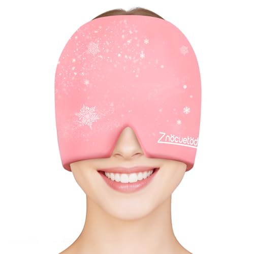 ZNÖCUETÖD Migraine Headache Relief Cap Hat Full Head ice Pack Wrap Cooling Gel Ice Beanie Cold Cap Hot/Cold Compress Thera...
