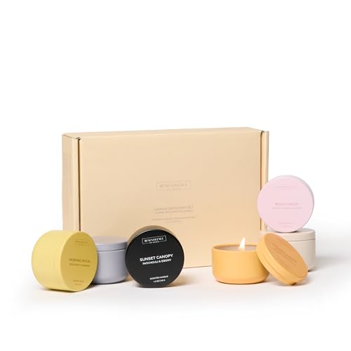 Benevolence LA Candle Gift Set – 6 Soy Scented Candles (1.4 oz) | Aromatherapy Candles with Orange, Eucalyptus, Rose & Jas...