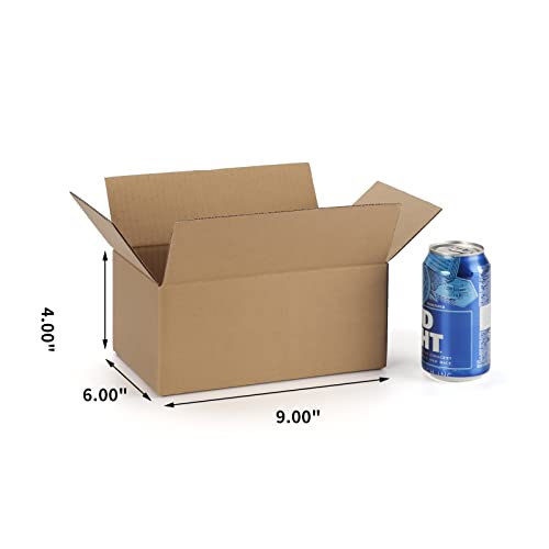 CRUGLA 9x6x4 Shipping Boxes for Small Business, Cardboard Corrugated Mailing Packaging Box, 25 Packs
