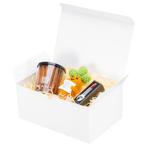 UnicoPak 6 Pack 9x6x4 Gift Boxes White Gift Boxes with Lids for Presents White Boxes Bulk for Gifts Birthday Wedding Bride...
